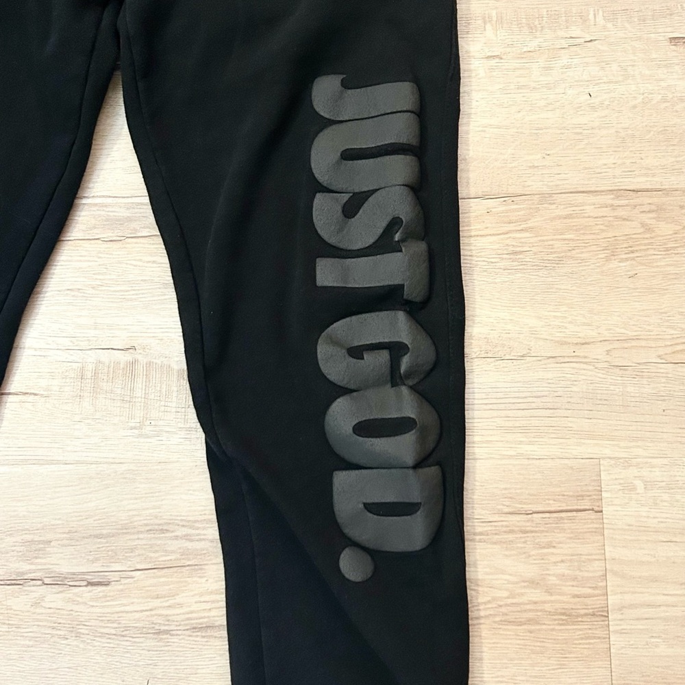 GOD IS DOPE Just God Sweatpants Black M